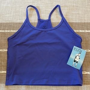New w/ Tag FLEO Blue Iris Switch Up Crop Tank Size Medium
